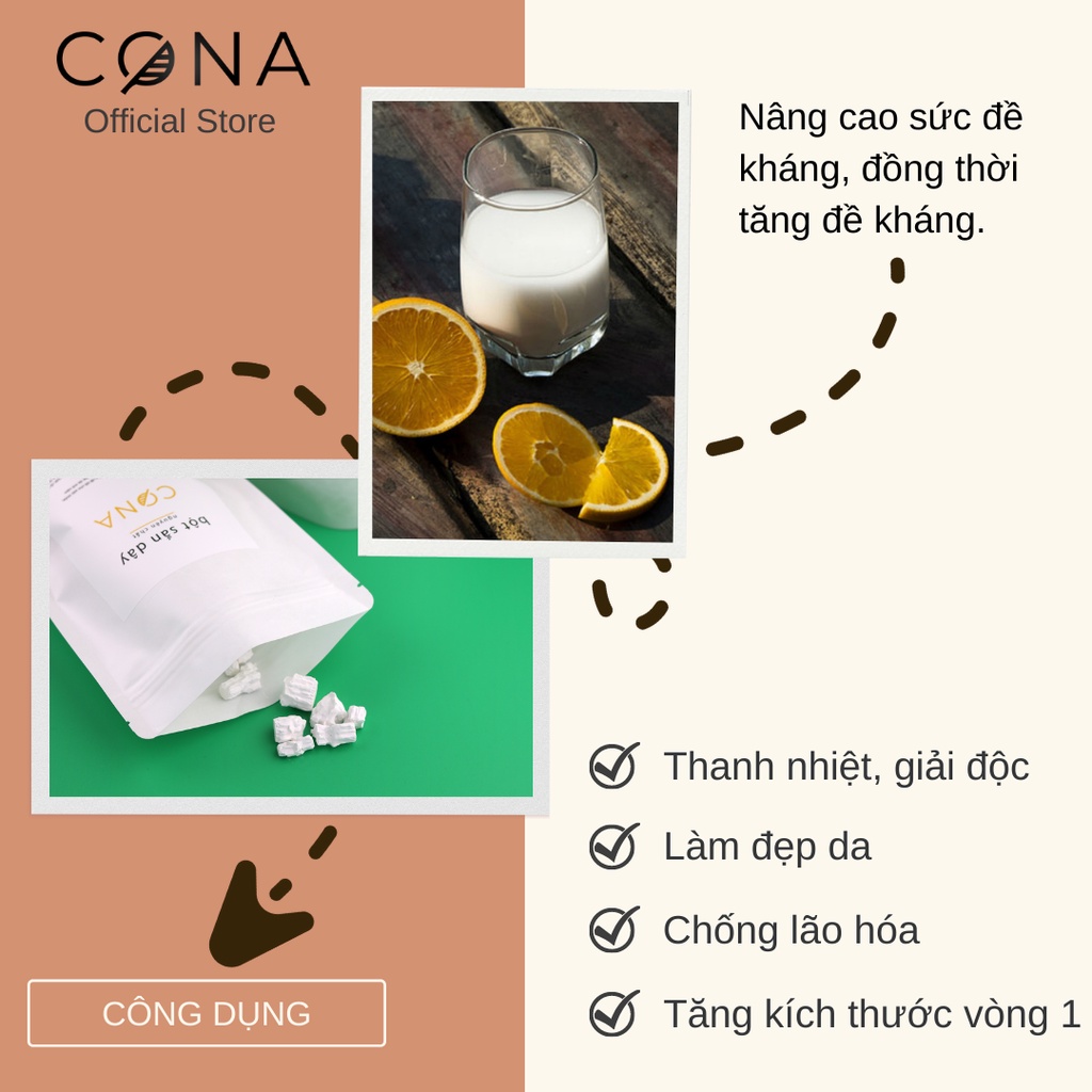 Combo bột sắn dây nguyên chất CONA 300gr/gói tốt cho sức khỏe cài thiện số đo vòng 1