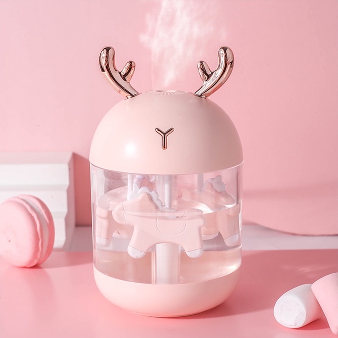 Máy phun sương tạo độ ẩm không khí FNELSE thiết kế hình ngựa dễ thương tiện dụng 300ml