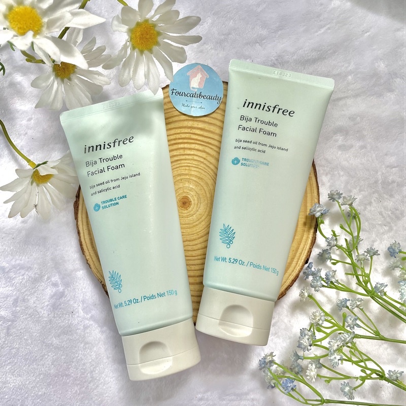 Sữa Rửa Mặt Dành Cho Da Mụn Innisfree Bija Trouble Facial Foam 150 ml