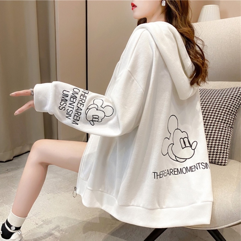 (hàng đẹp giá sỉ)Áo khoác nỉ mi ki in lưng