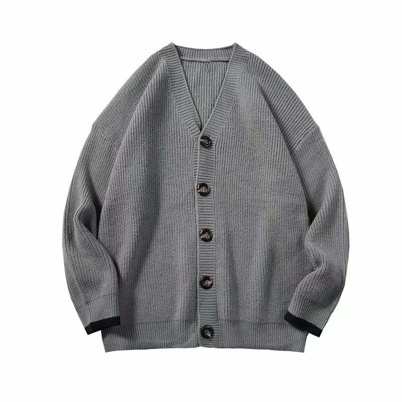 Hàng Mới Về!Áo Khoác Cardigan Dệt Kim Dáng Rộng Phong Cách Hàn Quốc Thời Trang Thu Đông Cho Nam