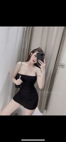 Đầm body 2 dây sợi bún