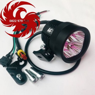 Đèn Led trợ sáng L4x-Xml2 kính tím.Hàng cao cấp,tặng full phụ kiện.