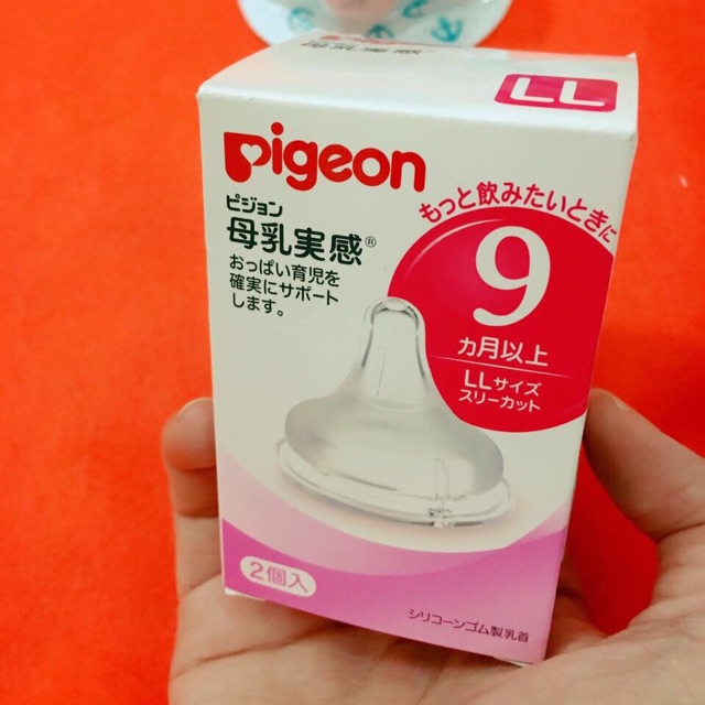 Núm ti Pigeon thay thế cho bình pigeon 160ml,240ml,330ml cổ rộng