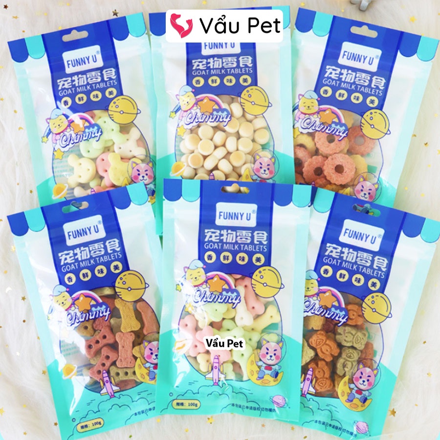 Bánh Thưởng Cho Chó Mèo - Đồ Ăn Vặt, Snack Cho Chó Mèo Vẩu Pet Shop