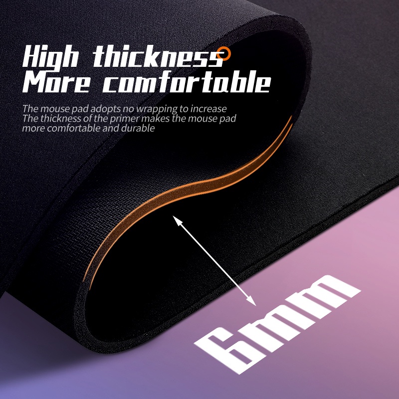 Tấm Lót Chuột Và Bàn Phím Chơi Game 6MM Bằng Cao Su Mềm Chống Trượt 80cmx40cm / 90cmx40cm