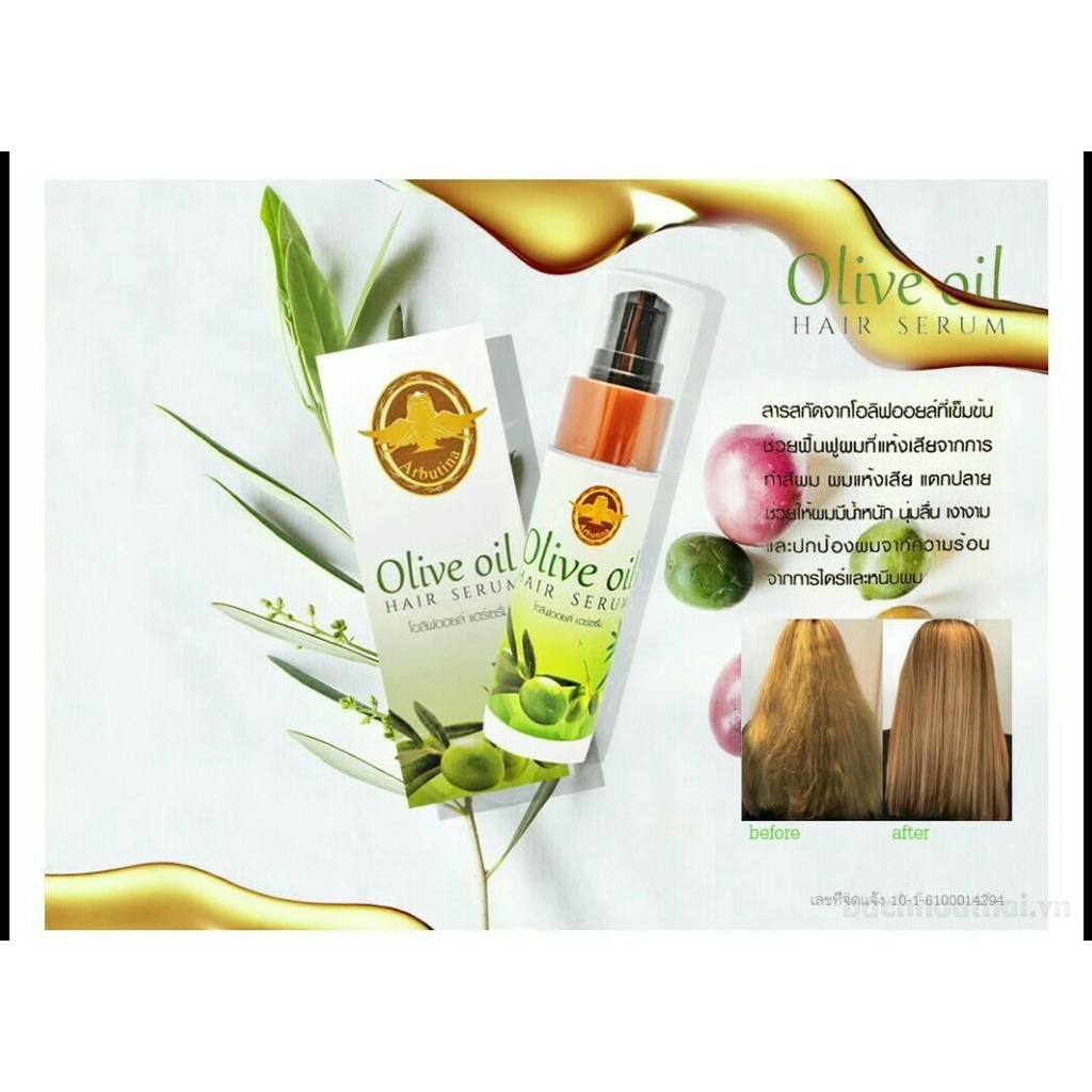 tınh dầu ô liu dưỡng ṫóc Olive Oil Hair Serum Thái Lan