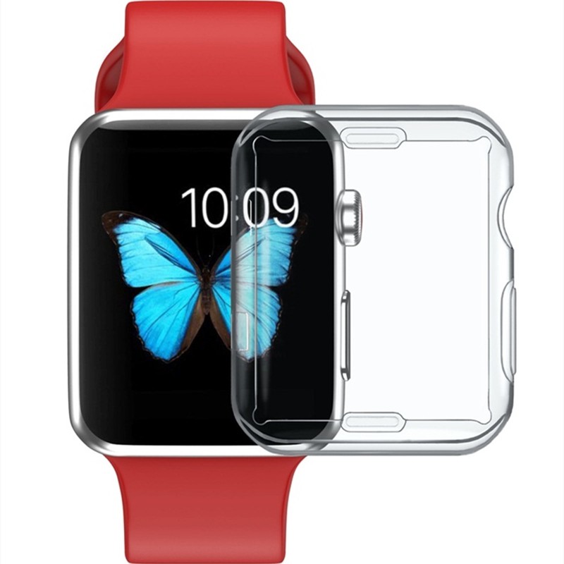 Ốp Bảo Vệ Bằng TPU Mềm Trong Suốt Chống Rơi Siêu Mỏng Cho Apple watch 7 6 5 4 3 2 SE 41mm 45mm 38mm 40mm 42mm 44mm