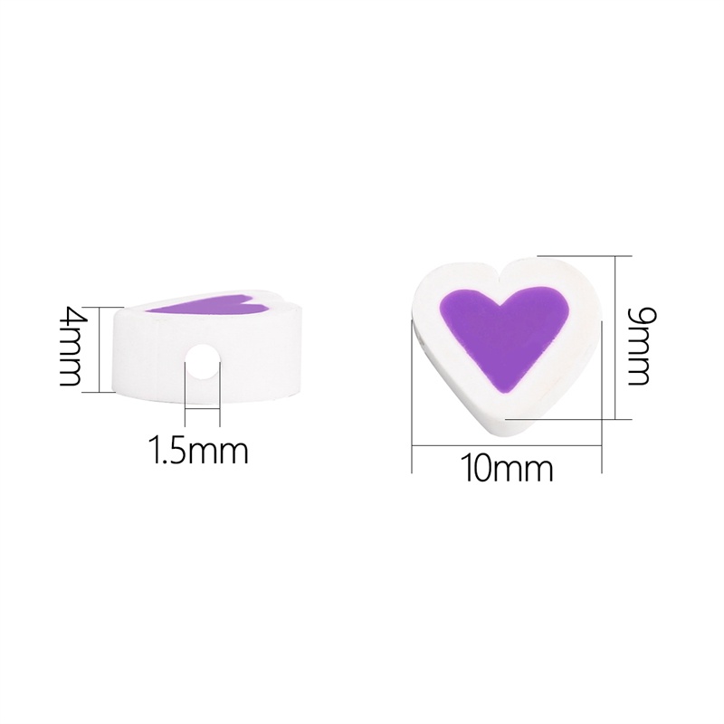 Set 30 hạt đất sét polymer 10mm nhiều màu sắc dùng làm trang sức thủ công