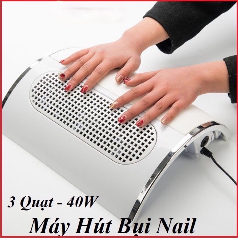Máy Hút Bụi Nail 858-5,công Suất Lớn 3 Quạt,máy Hút Bụi Làm Móng Tay 40w