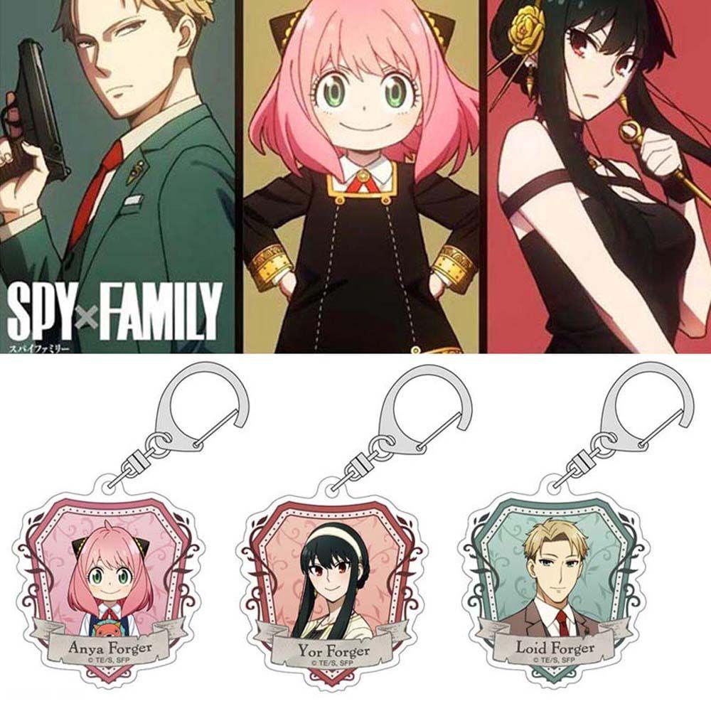 Rebuy1 Anya Móc Chìa Khóa Acrylic Hình Anime SPY X FAMILY Choger Loyor Xe Hơi