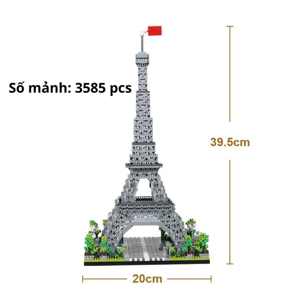 [Có sẵn] [Cực lớn 5500 chi tiết] Đồ chơi xếp hình Lego kỳ quan thế giới EASYKIDS Có sách hướng dẫn ghép City Building