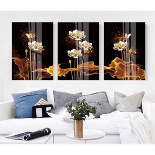 Bộ tranh Canvas Sen 50 x 70cm ( đã đóng khung ) SR05