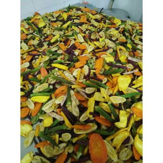 1Kg Trái cây sấy/ rau củ sấy/ thập cẩm sấy giòn không đường
