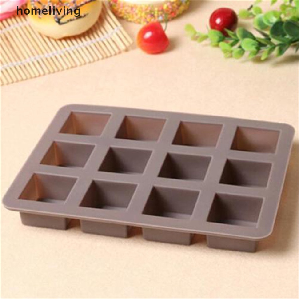 Khuôn Silicone Làm Xà Phòng / Sô Cô La Hình Vuông DIY