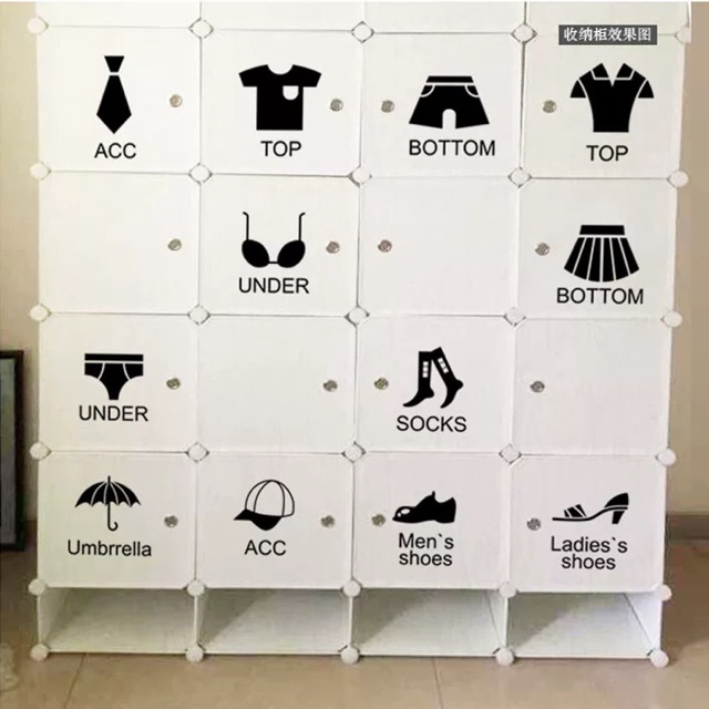 Decal dán- tủ nhựa ghép