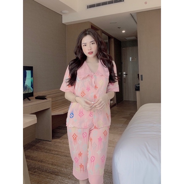 Đồ Bộ Mặc Nhà Tay Ngắn Quần Lửng Chất Liệu Mango Chins - Meow Clothing | BigBuy360 - bigbuy360.vn