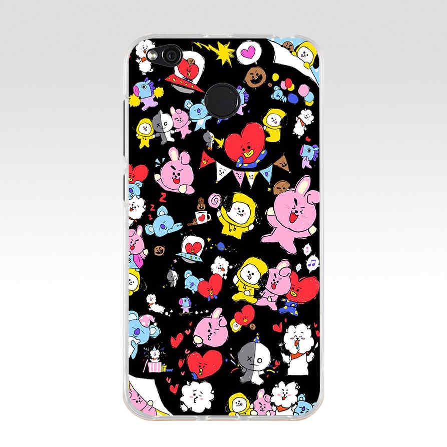 Soft Case Bahan Silikon Tpu Motif Bt21 Bts Untuk Xiaomi Redmi 3s 3 Pro 4 Pro 4a 4x 5