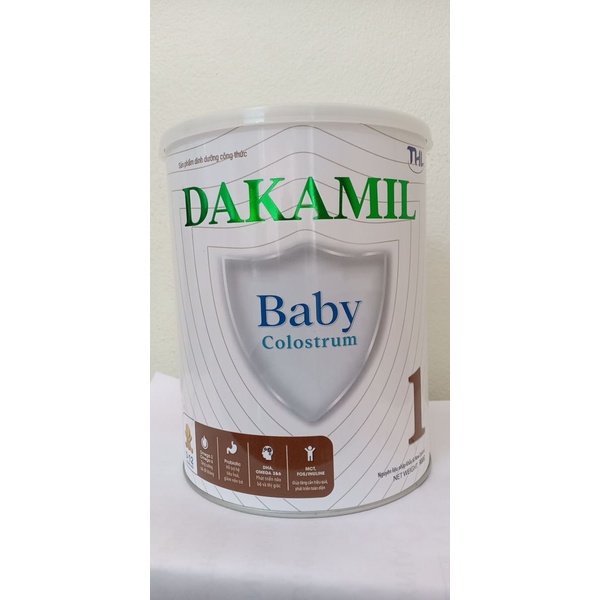 Sữa bột y tế DAKAMIL BABY 1- bổ sung dồi dào hàm lượng sữa non colostrum lon 900g
