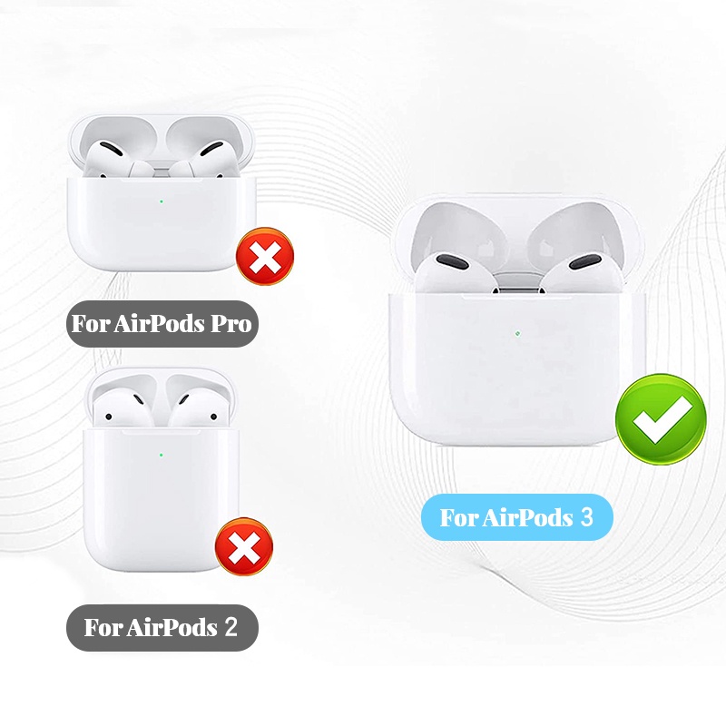 Vỏ bảo vệ hộp sạc bằng PC cứng trong suốt thích hợp cho tai nghe Airpods 3