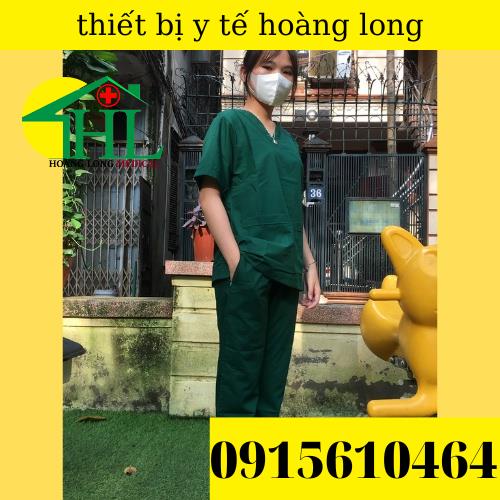 Bộ scrubs bác sĩ, quần áo y tế xanh lá cây nam, nữ các size S M L XL