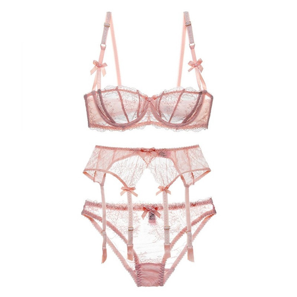 Set đồ lót Varsbaby phối ren siêu mỏng phong cách gợi cảm dành cho nữ