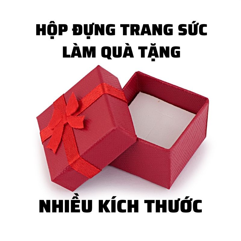 Hộp đựng trang sức bằng giấy có thắt nơ, hộp quà tặng ý nghĩa