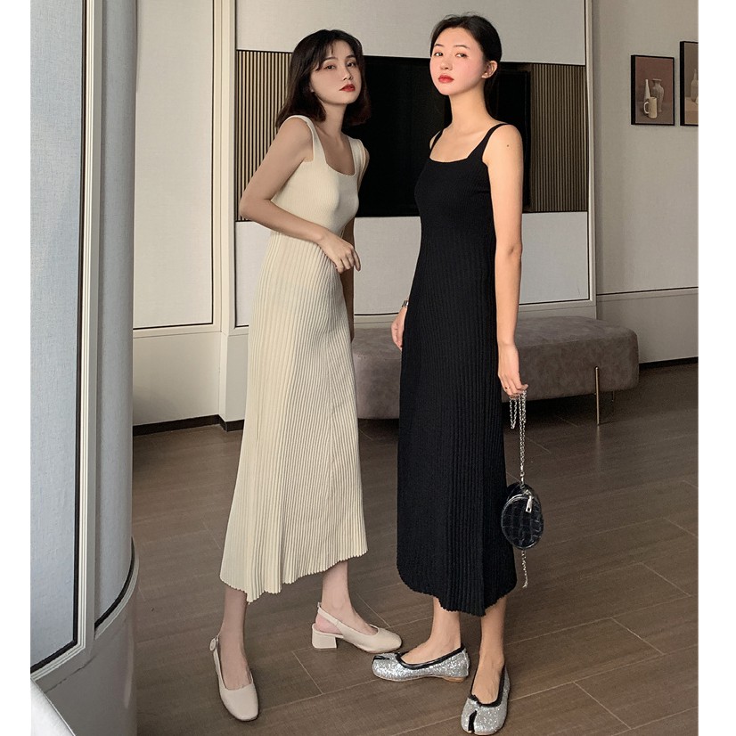 Women's suspender skirt new sleeveless dress knitted suspender dress | BigBuy360 - bigbuy360.vn