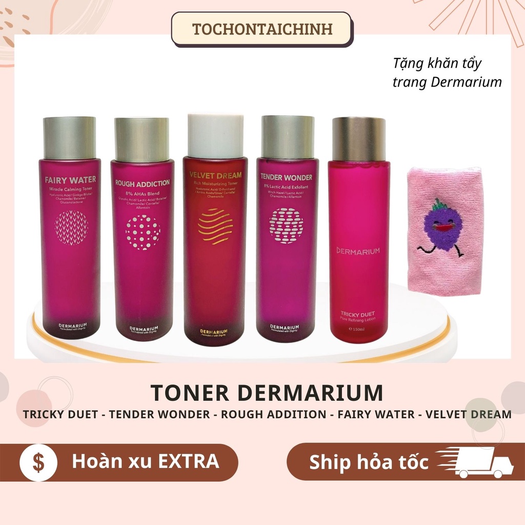 Toner Dermarium (Tricky Duet BHA - Tender Wonder - Rough Addition - Fairy Water- Velvet Dream)