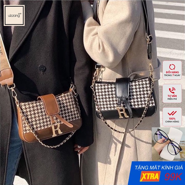 Túi Đeo Chéo Đeo Vai Hobo Họa Tiết Ziczac Vintager Siêu Đẹp - Tặng Kèm Mắt Kính 99k