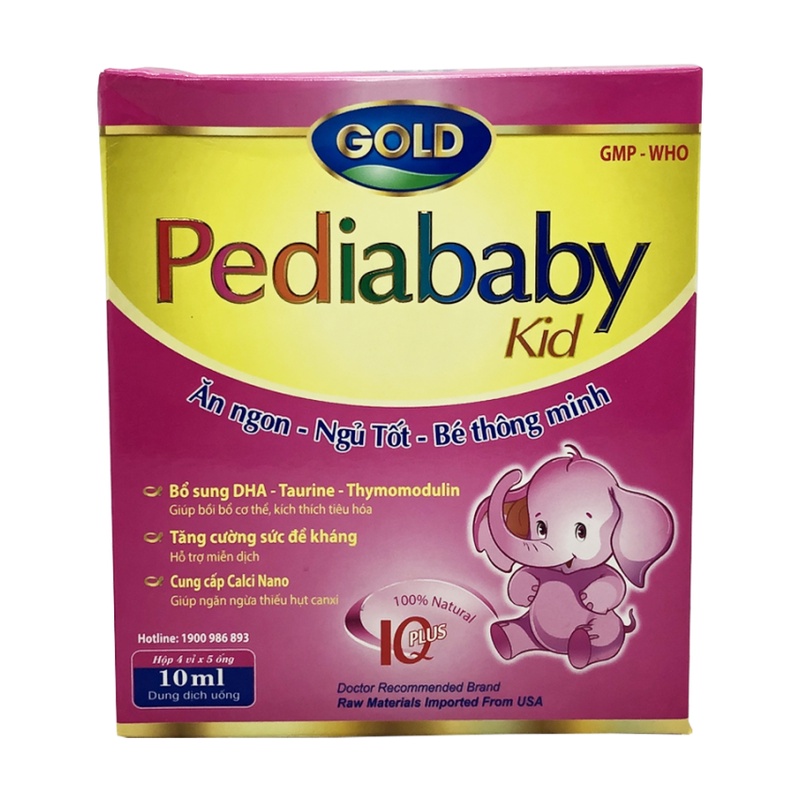 Siro Pediababy Kid Gold ăn ngon - ngủ tốt - Bé thông minh