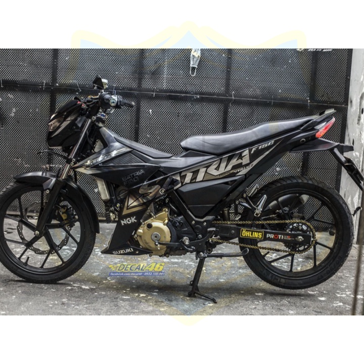 ( Quí khách vui lòng mang ra tiệm cho thợ dán ) Tem Satria fi crom cao cấp