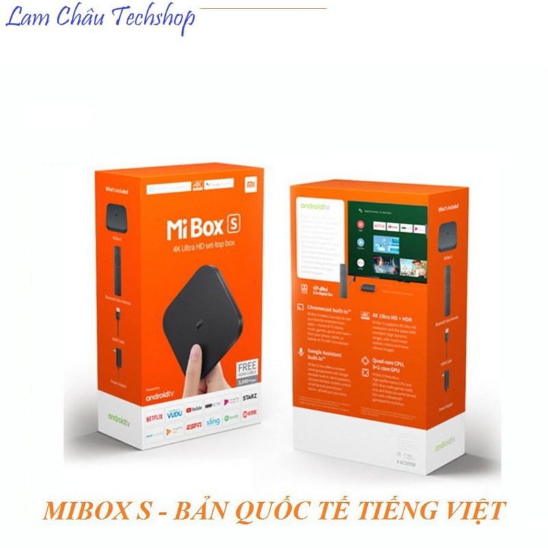 Mibox S Xiaomi Global - Điều khiển giọng nói (Phiên bản Quốc Tế)