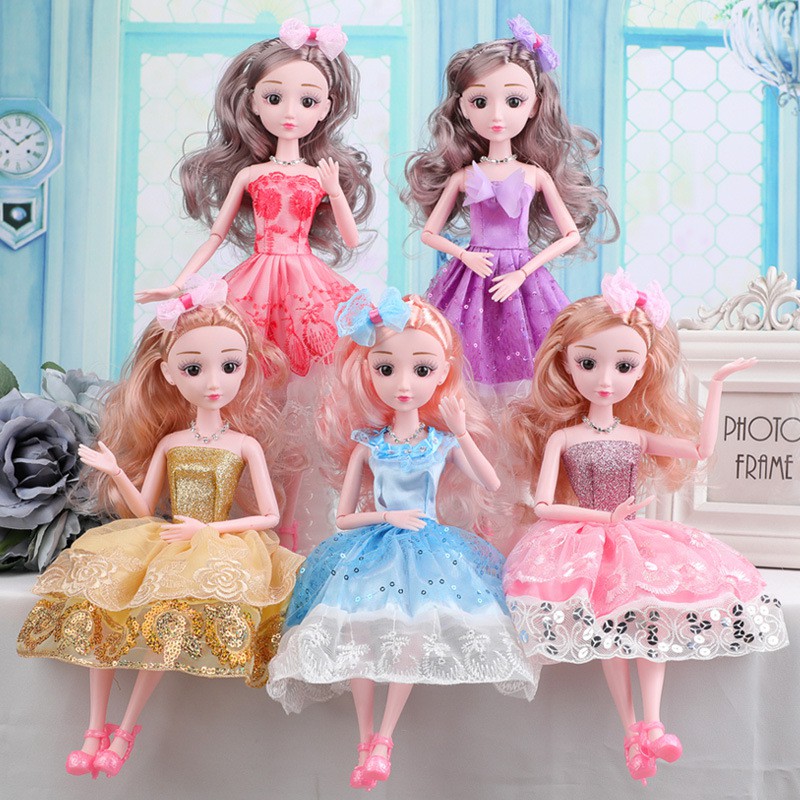 Bộ Đồ Chơi Búp Bê Barbie Xinh Xắn Đáng Yêu Cho Bé Gái