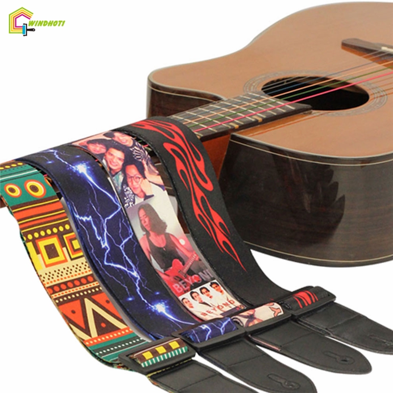 🎉TG Điều chỉnh đầy màu sắc nylon Dây đeo Đan ghi-ta Guitar điện và Bass Thắt lưng nhiều màu