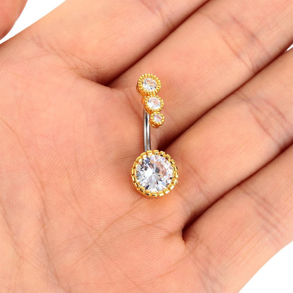 ESPO Khuyên Rốn Đính Đá Pha Lê Mới