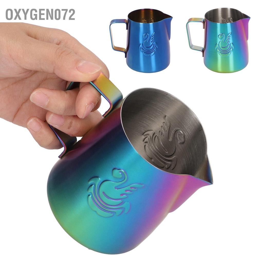 Oxygen072 Bình trữ đông sữa 380ml Thực phẩm cấp độ bằng thép không gỉ Eagle Vòi đa chức năng Cốc làm lạnh cho Latte kem