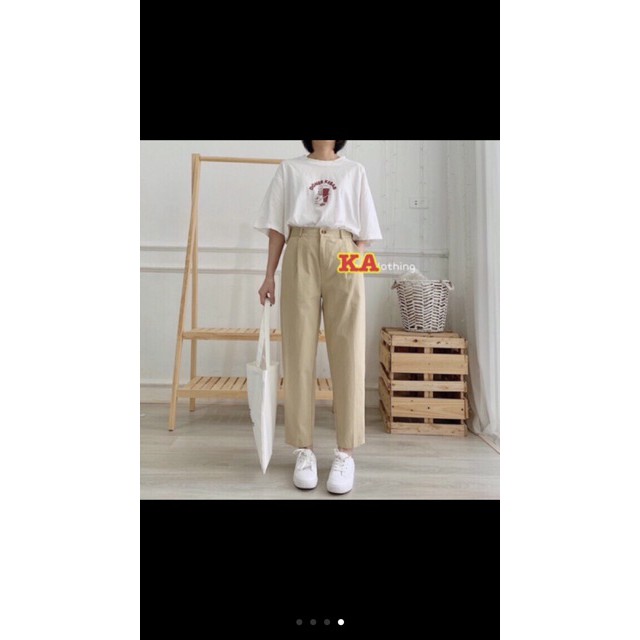 Quần Kaki ống rộng kiểu mới K&amp;A