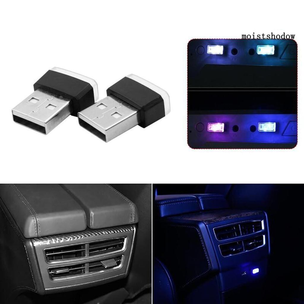 Đèn LED mini Mwcd 18mA 5V sạc USB tạo không khí trang trí nội thất xe hơi