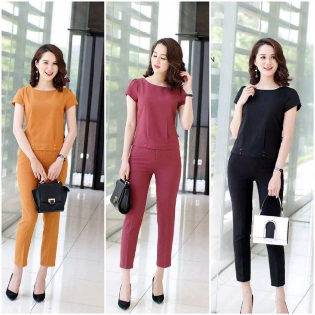 Bộ đồ áo ly cúc đai B53(video mẫu mặc)