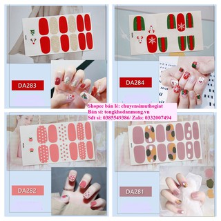 Sỉ da281-da300 dán móng tay bộ 14 nhãn nail sticker