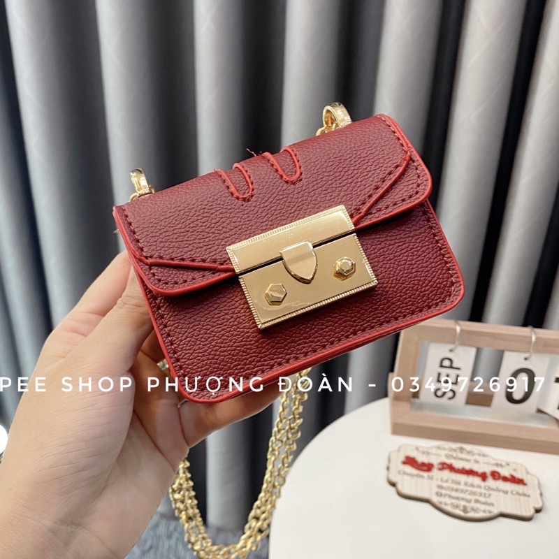 XẢ KHO- Túi mini khoá vuông Quỳnh Búp Bê size 13cm