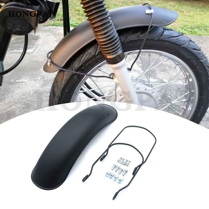 FENDER Chắn bùn trước xe máy phổ thông chắn bùn trước cổ điển tấm chắn bảo vệ xe máy màu đen cafe racer