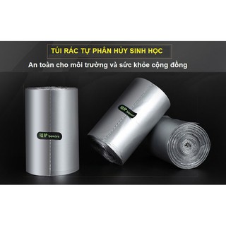 TÚI ĐỰNG RÁC TỰ TIÊU MÀU BẠC CUỘN 110 CÁI ( xả kho )