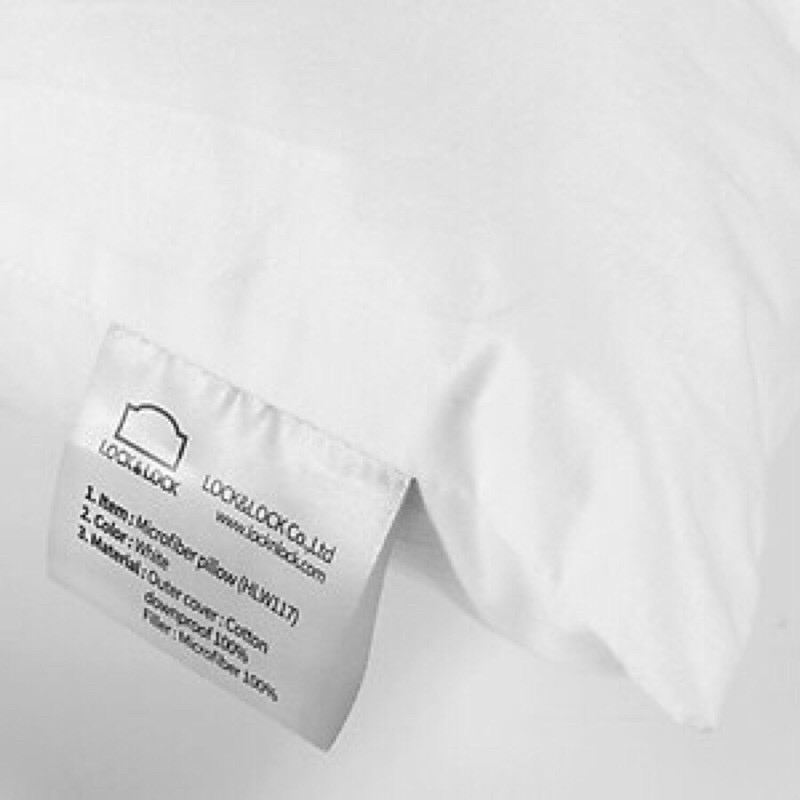 Gối Microfiber Lock&Lock HLW117 - Màu Trắng