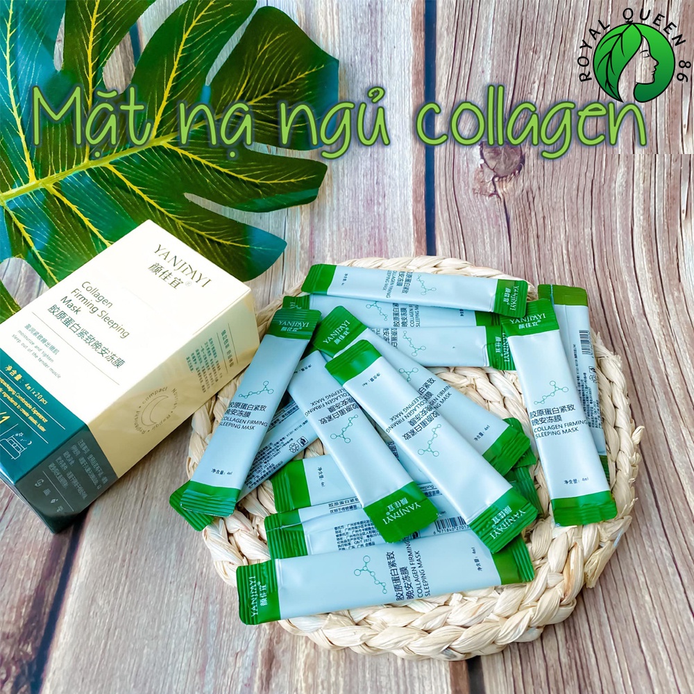 Mặt Nạ Ngủ Collagen Thạch  𝑭𝒓𝒆𝒆𝒔𝒉𝒊𝒑  YANJIAYI Collagen chính hãng -  Mặt nạ Collagen firming sleeping mask Hộp 20 gói