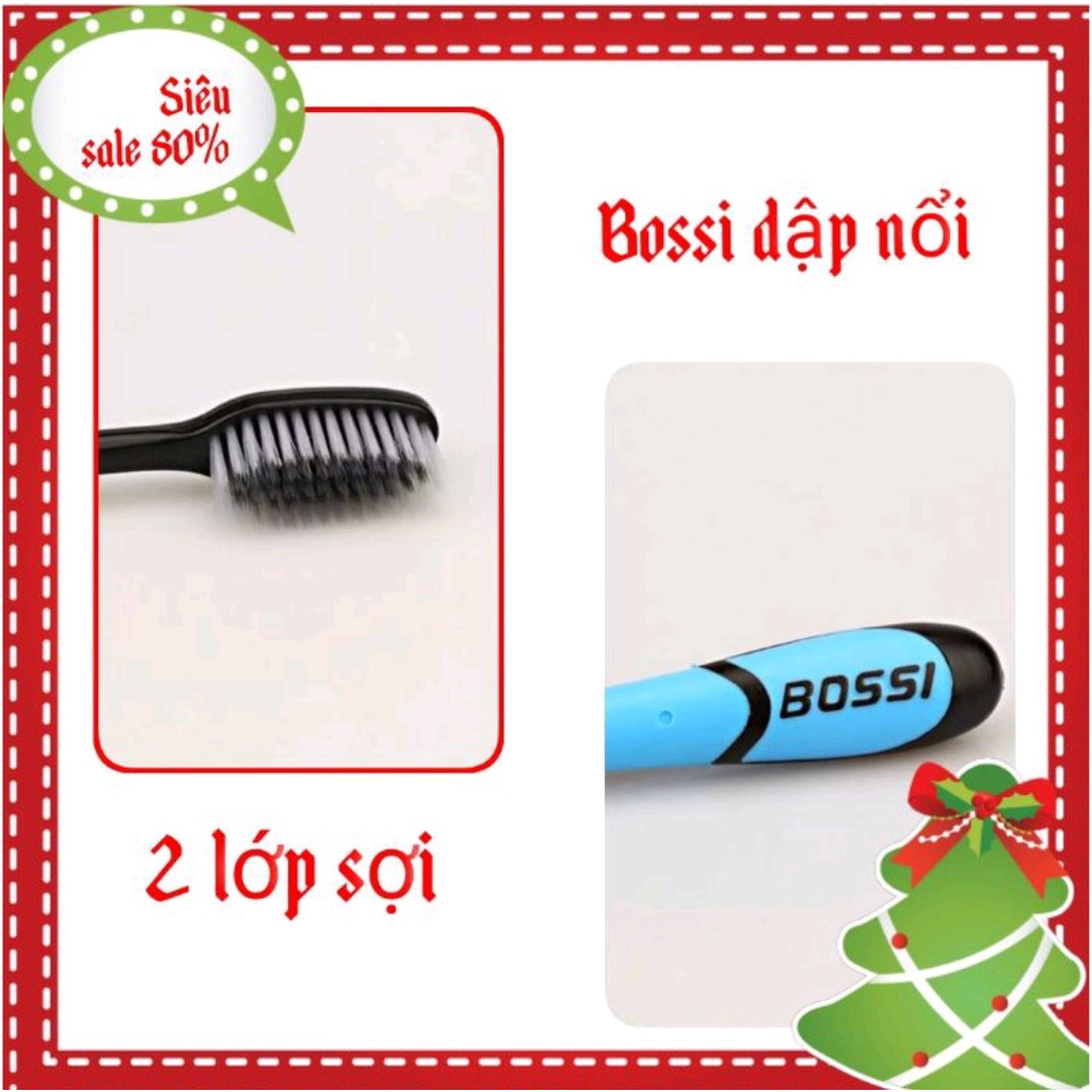 Bàn chải đánh răng than tre hoạt tính Hàn Quốc Bossi sợi lông mềm mịn