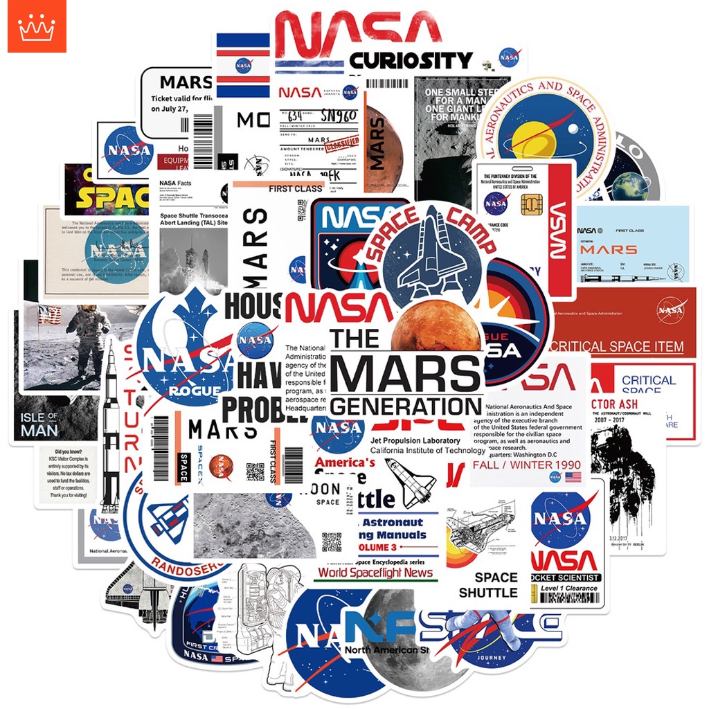 J· Bộ Hình Dán Chống Thấm NASA, 50 tờ/bộ