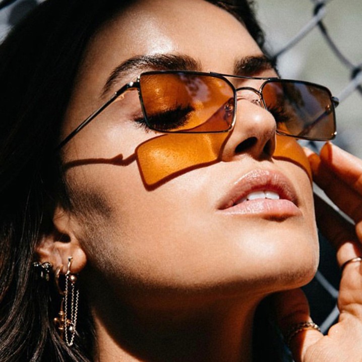 Kính mát tròng trong suốt thời trang cho nữ