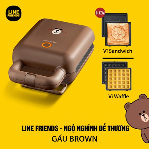 [Mã ELHADEV giảm 4% đơn 300K] Máy Làm Bánh Sandwich Joyoung Line SK-T1 Cực Cute - Hàng Chính Hãng - Vàng